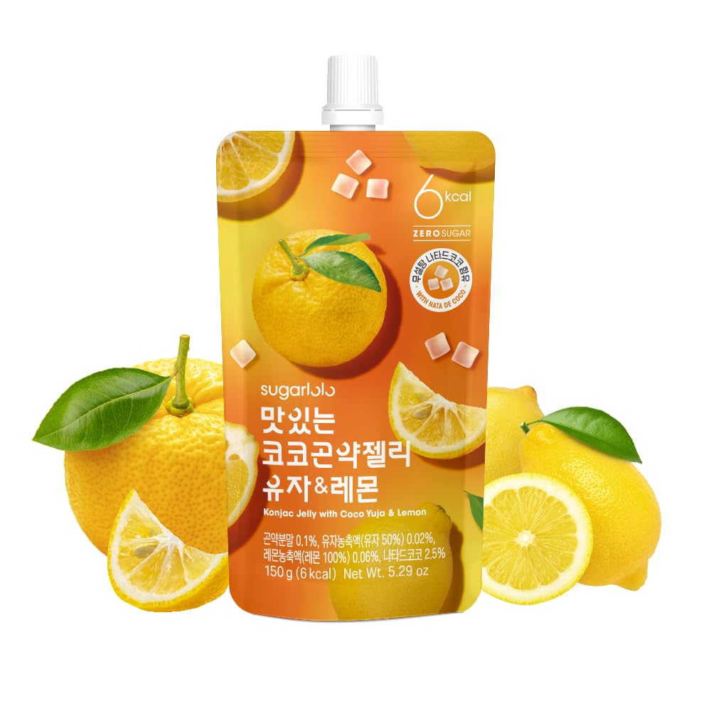 Amazon.com: Sugarlolo Konjac Sweet Coco Yuzu & Lemon Jelly Snack